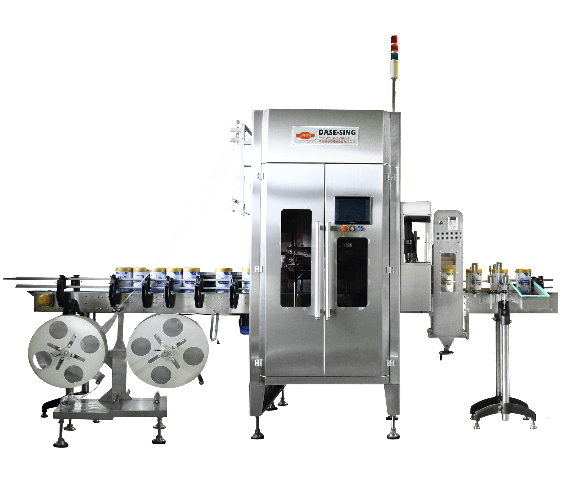 單頭寬口徑全自動收縮膜套標機 DSK-2B (up to 150BPM) DSK-2B